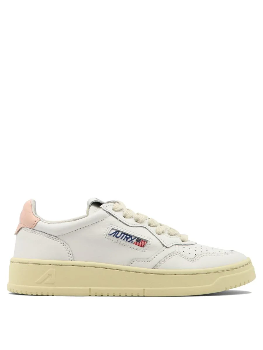 AUTRY 'MEDALIST' WHITE LEATHER SNEAKERS - 1