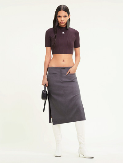 courrèges RIB KNIT CROPPED SWEATER outlook