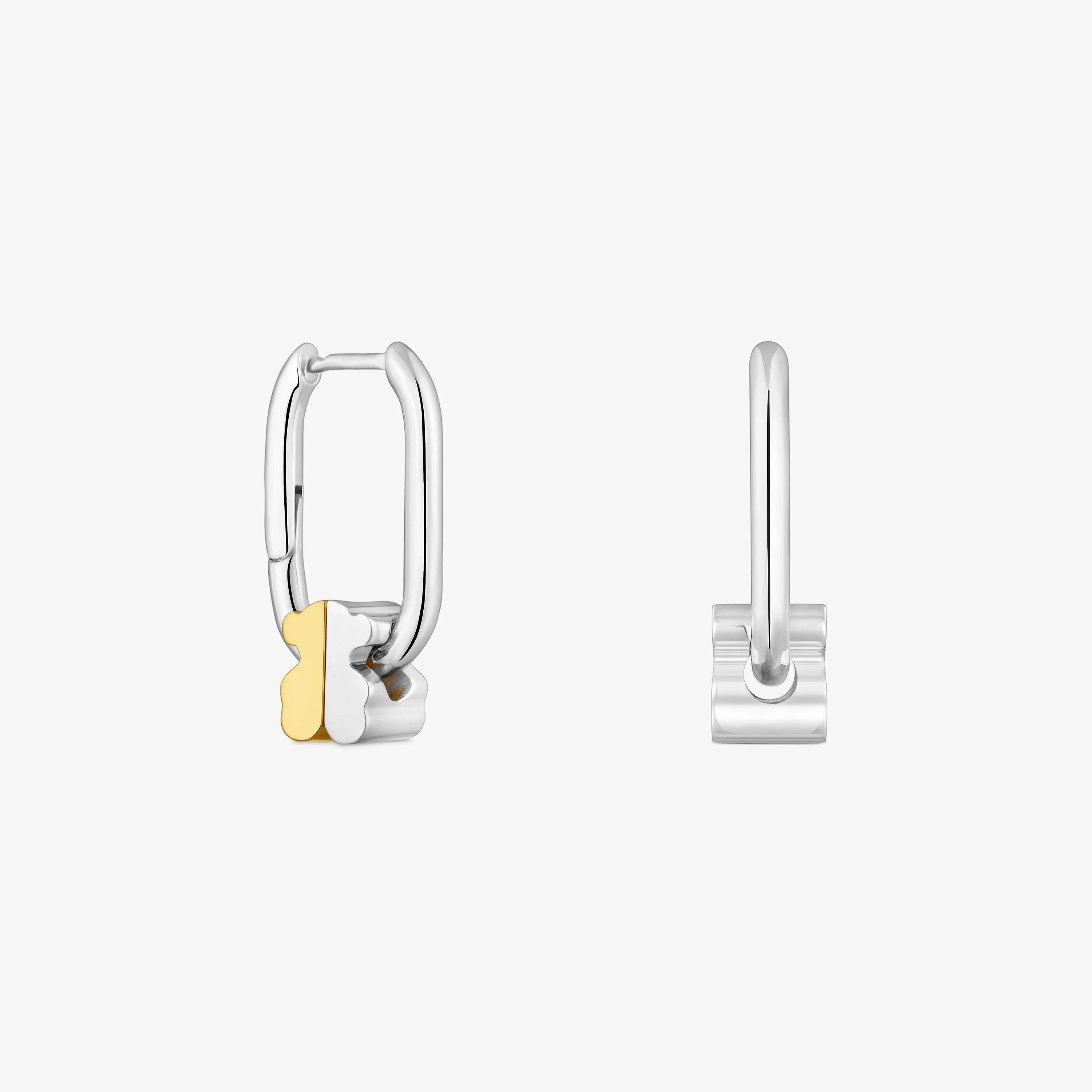 Two-tone Hoop earrings with bear motif TOUS 1950 - 1