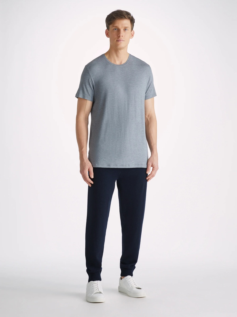 Derek Rose Men's Track Pants Finley Cashmere Navy outlook