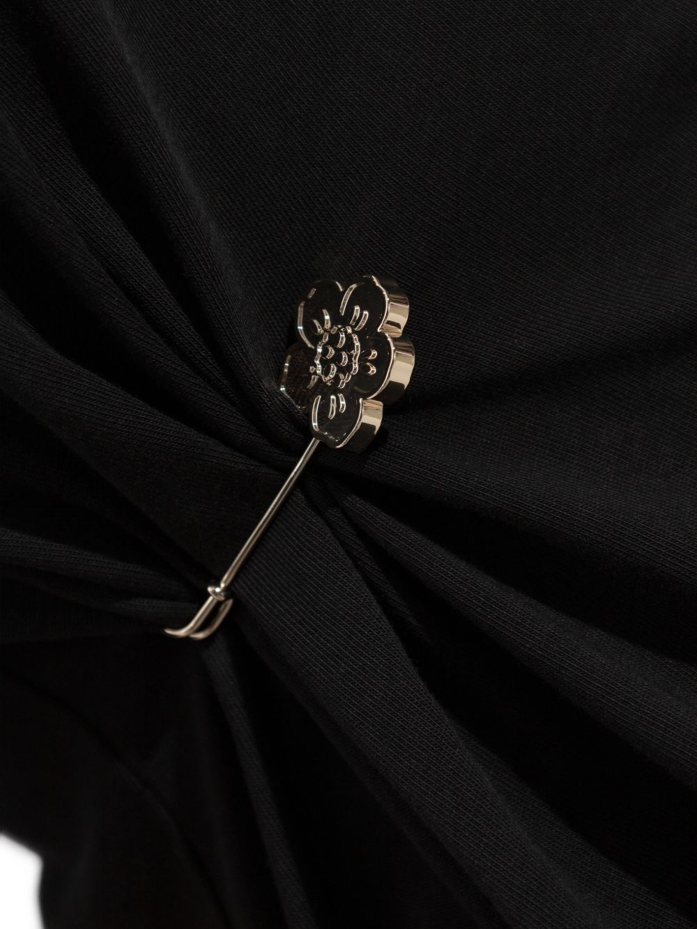 safety-pin detail T-shirt - 5