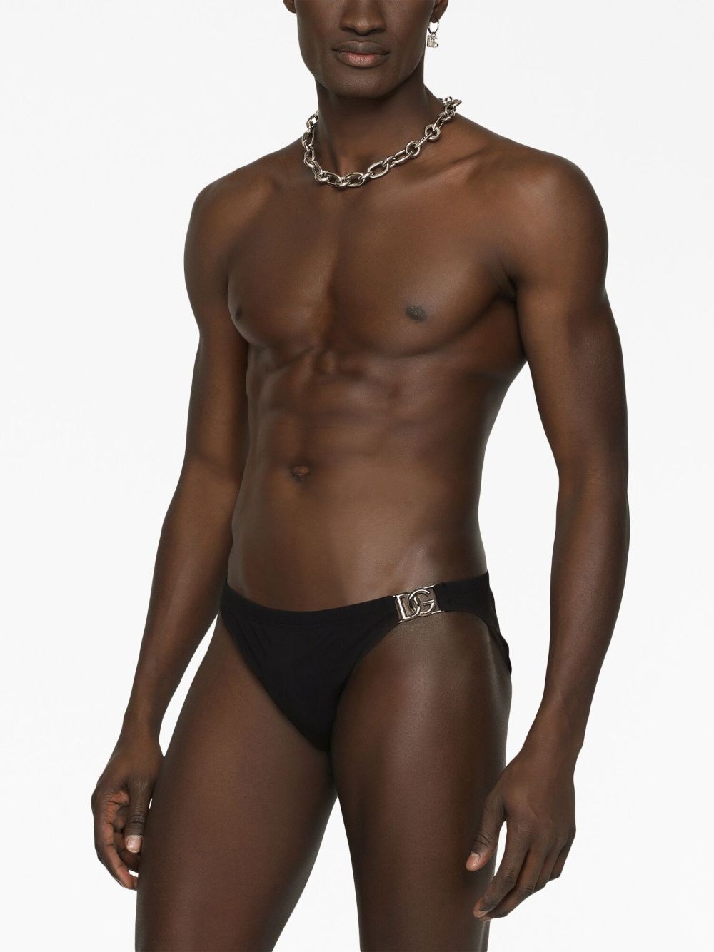 logo-plaque swim trunks - 4