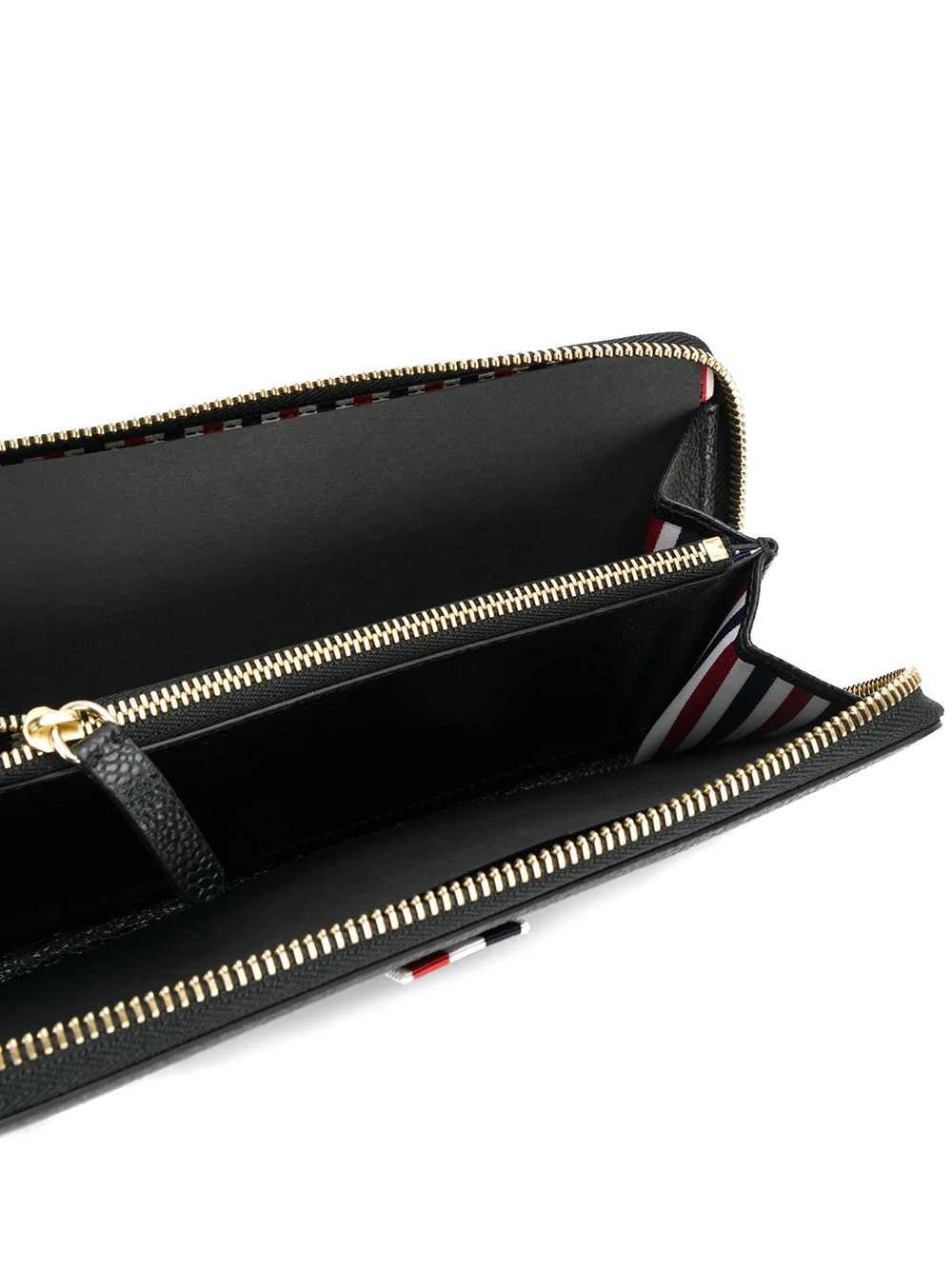 grosgrain-tab leather continental wallet - 3