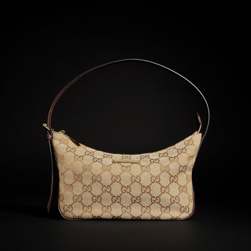 Small shoulder bag with Gucci plaque - 1