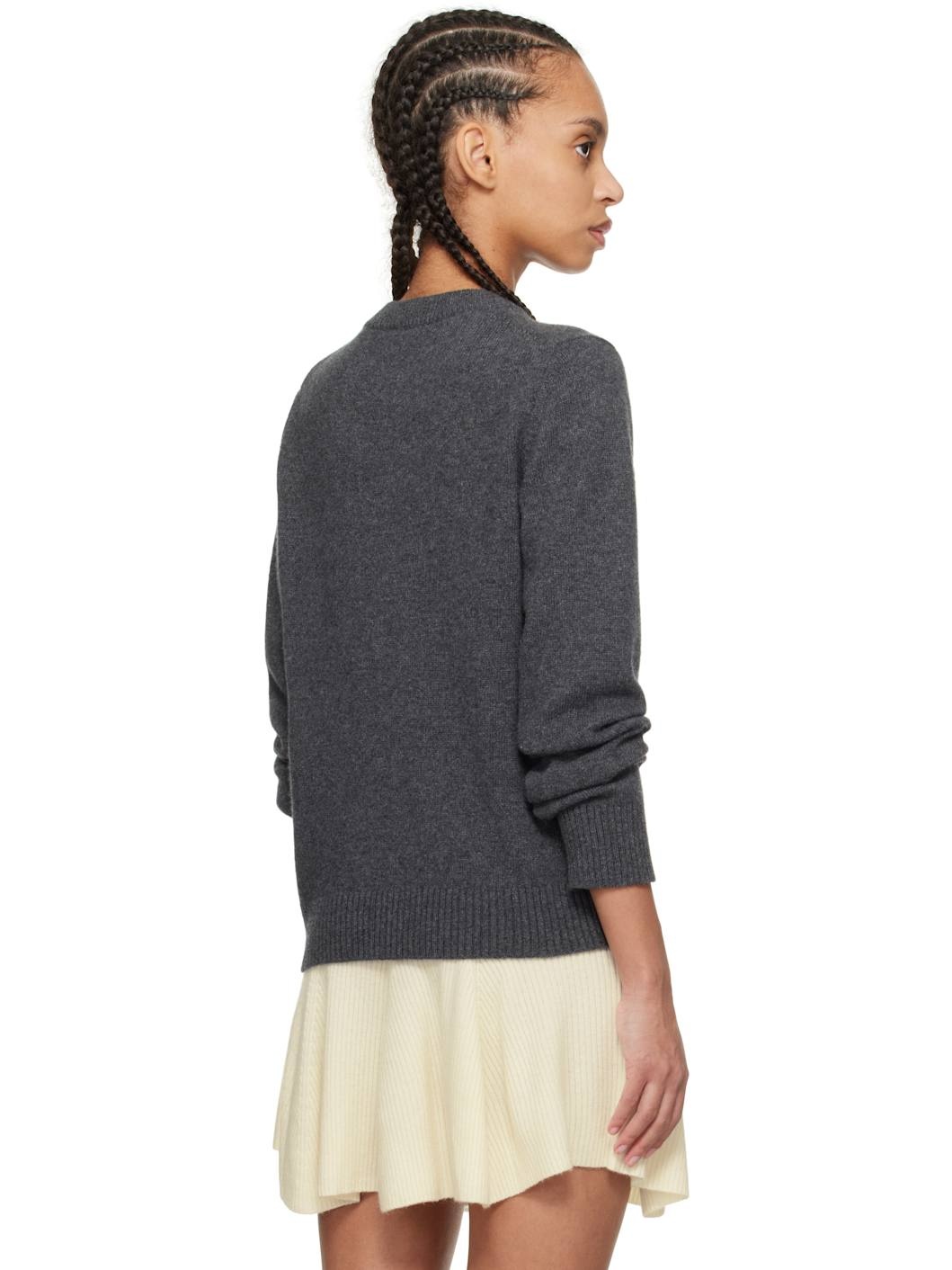 Gray Graphic Bear Sweater - 3