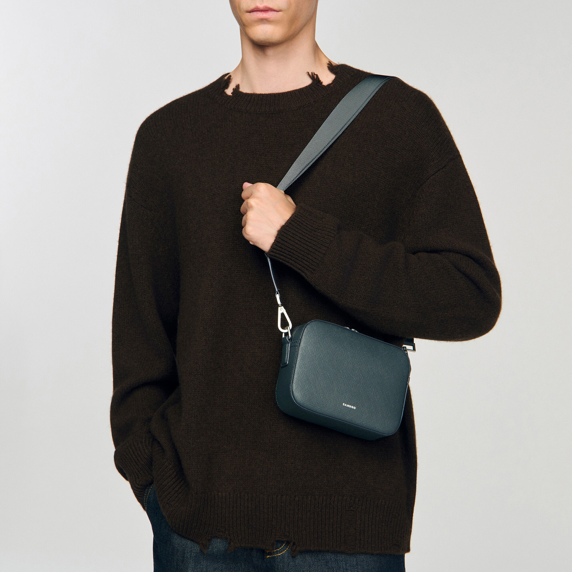 SMALL RECONSTITUTED LEATHER BAG - 4