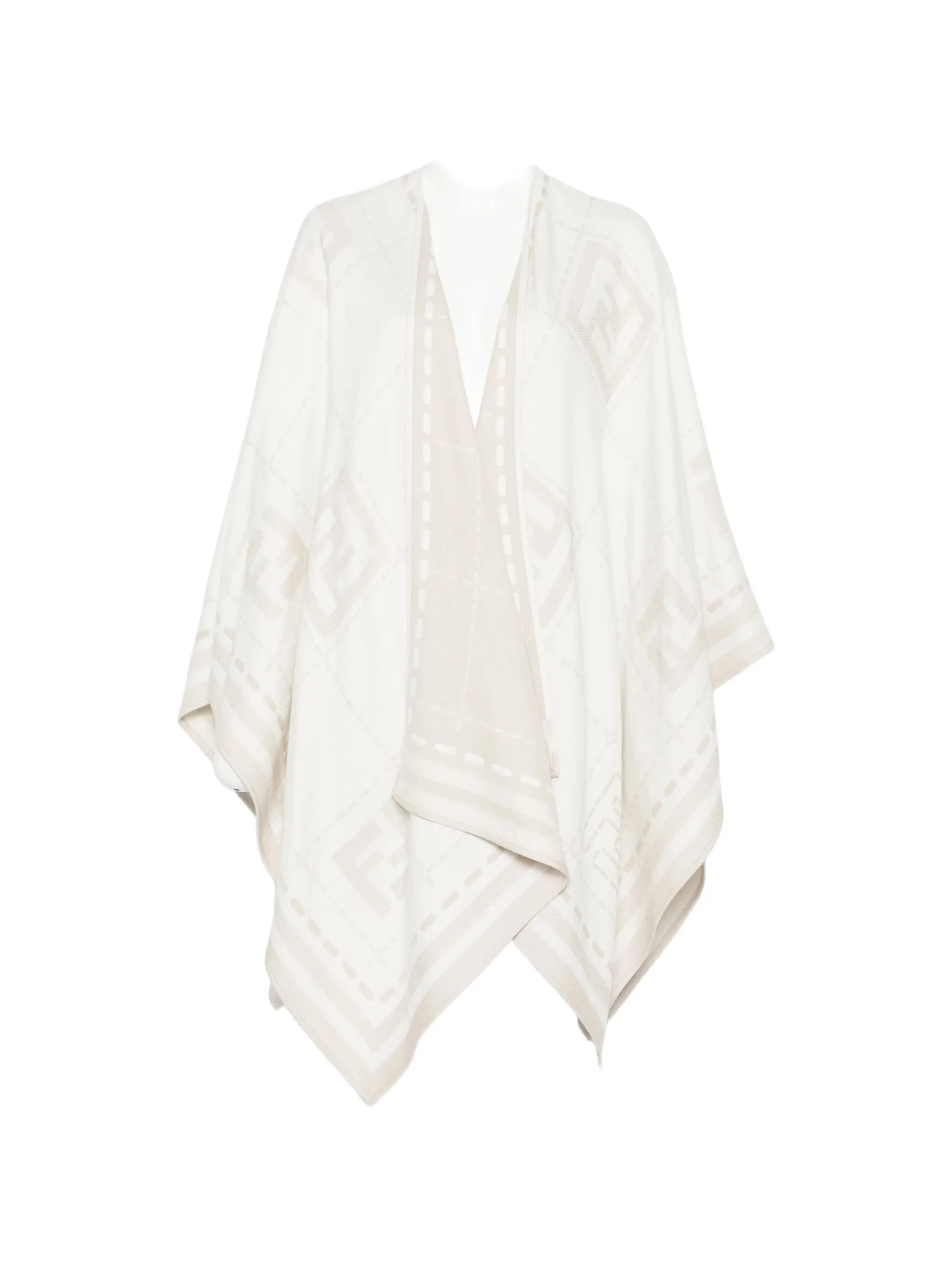 Fendi Geometric-patterned Cape - 1