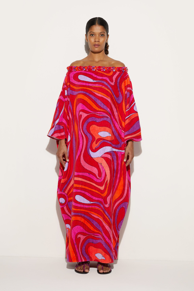 PUCCI MARMO PRINT EMBROIDERED KAFTAN outlook