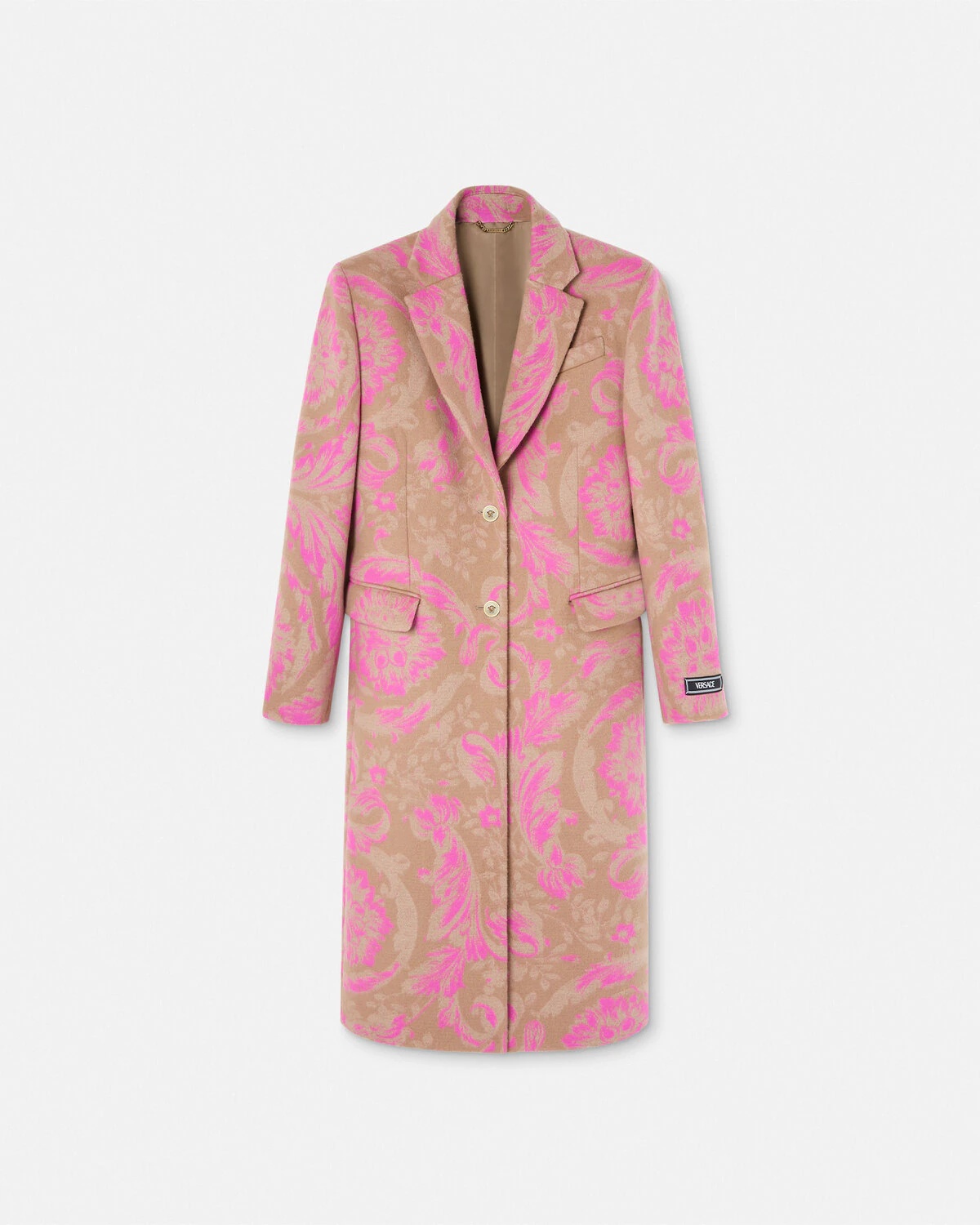 Barocco Stencil Wool Overcoat - 1
