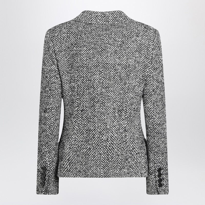 Dolce&Gabbana Single-Breasted Speckled Wool-Blend Jacket Women - 2