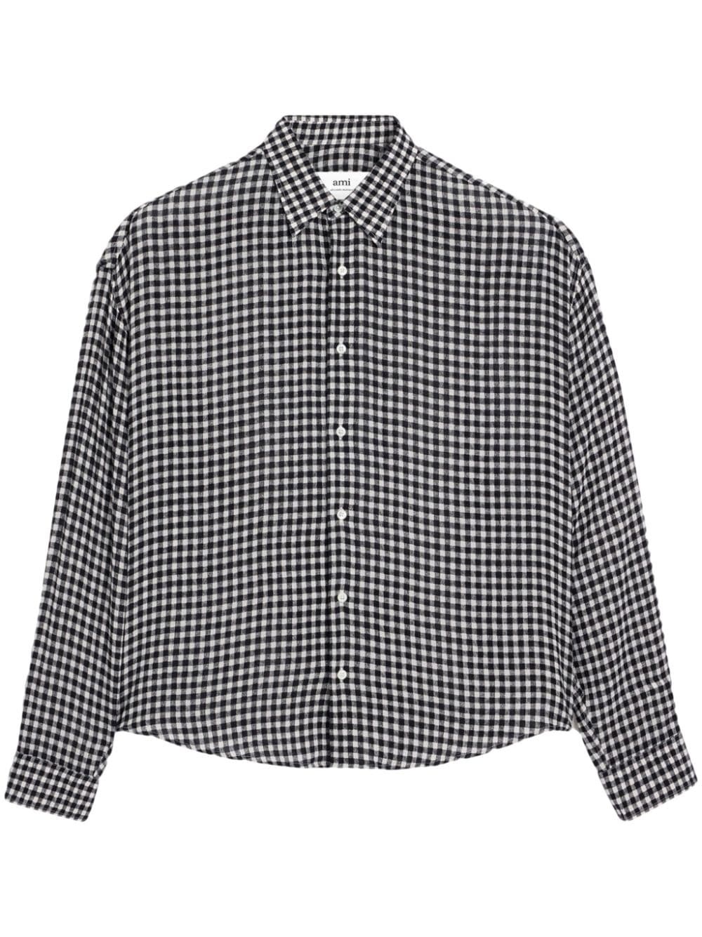 check-pattern shirt - 1