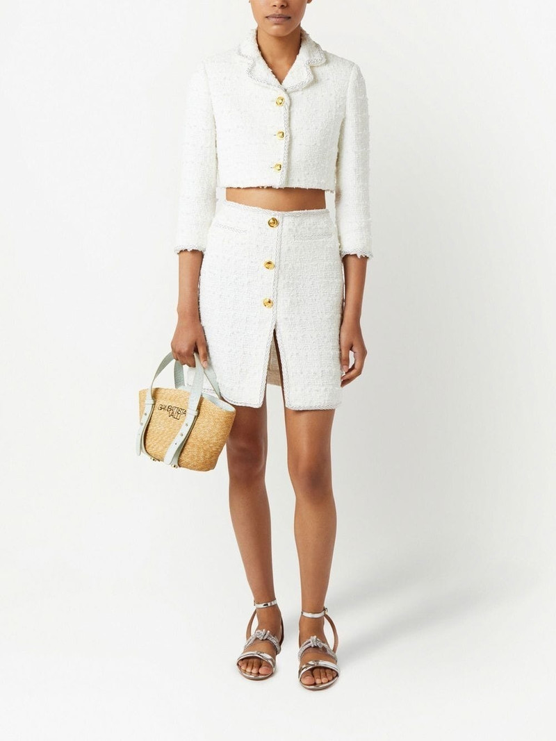 GIAMBATTISTA VALLI high-waisted tweed mini skirt outlook