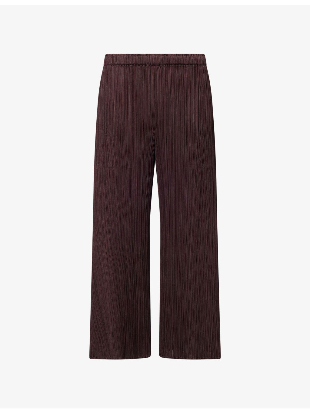 Straight-Leg Side-Slit Knitted Trousers - 1