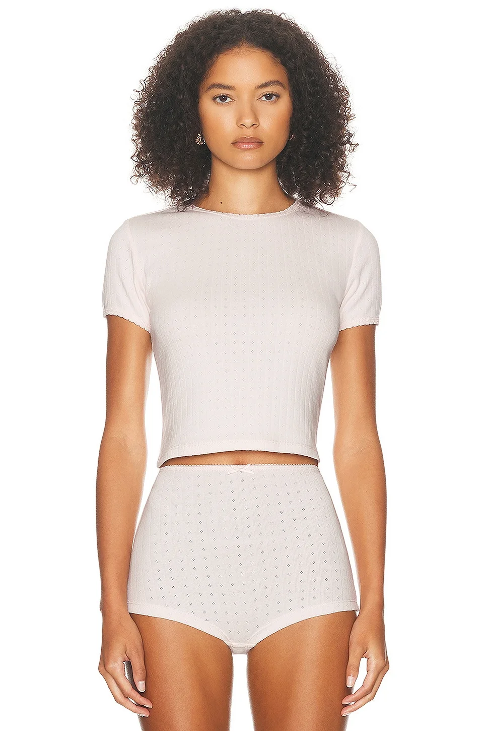 Pointelle Baby Tee - 1