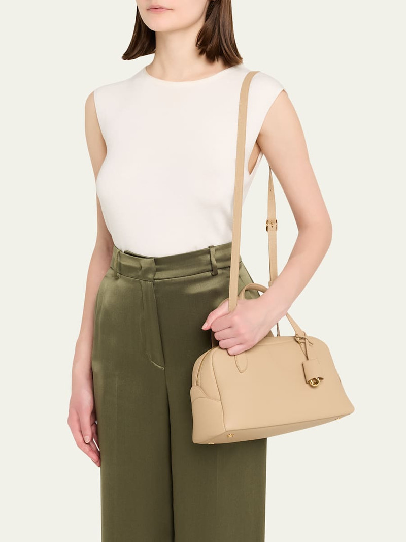 Loro Piana Needle Small Fine Grain Leather Shoulder Bag outlook