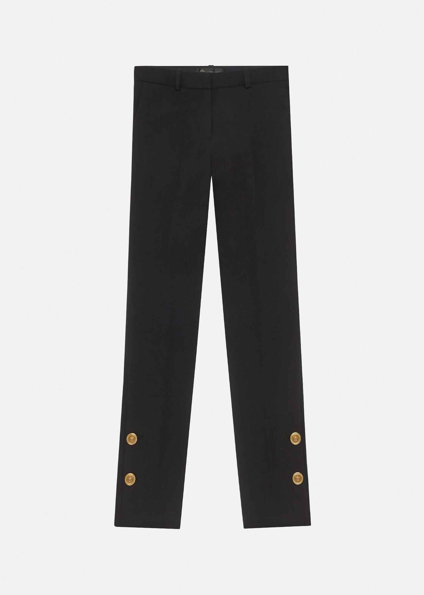 Medusa Button Wool Trousers - 1