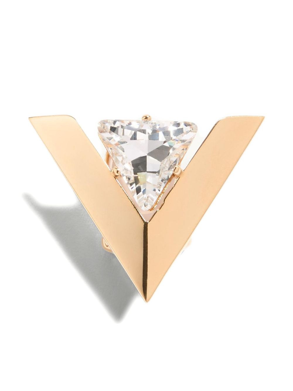 Je Les V-Metal and crystal earrings - 5