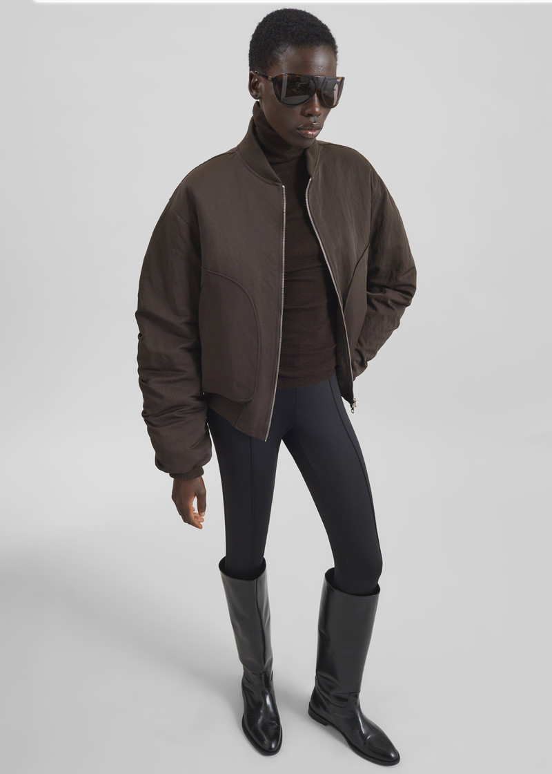 Valdres Padded Bomber Jacket - Brown 6