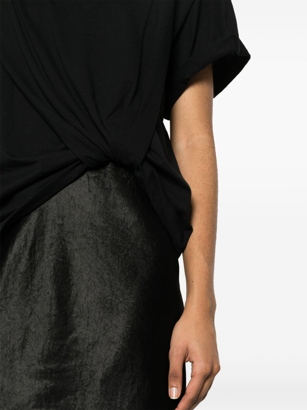 draped T-shirt slip combo dress - 5