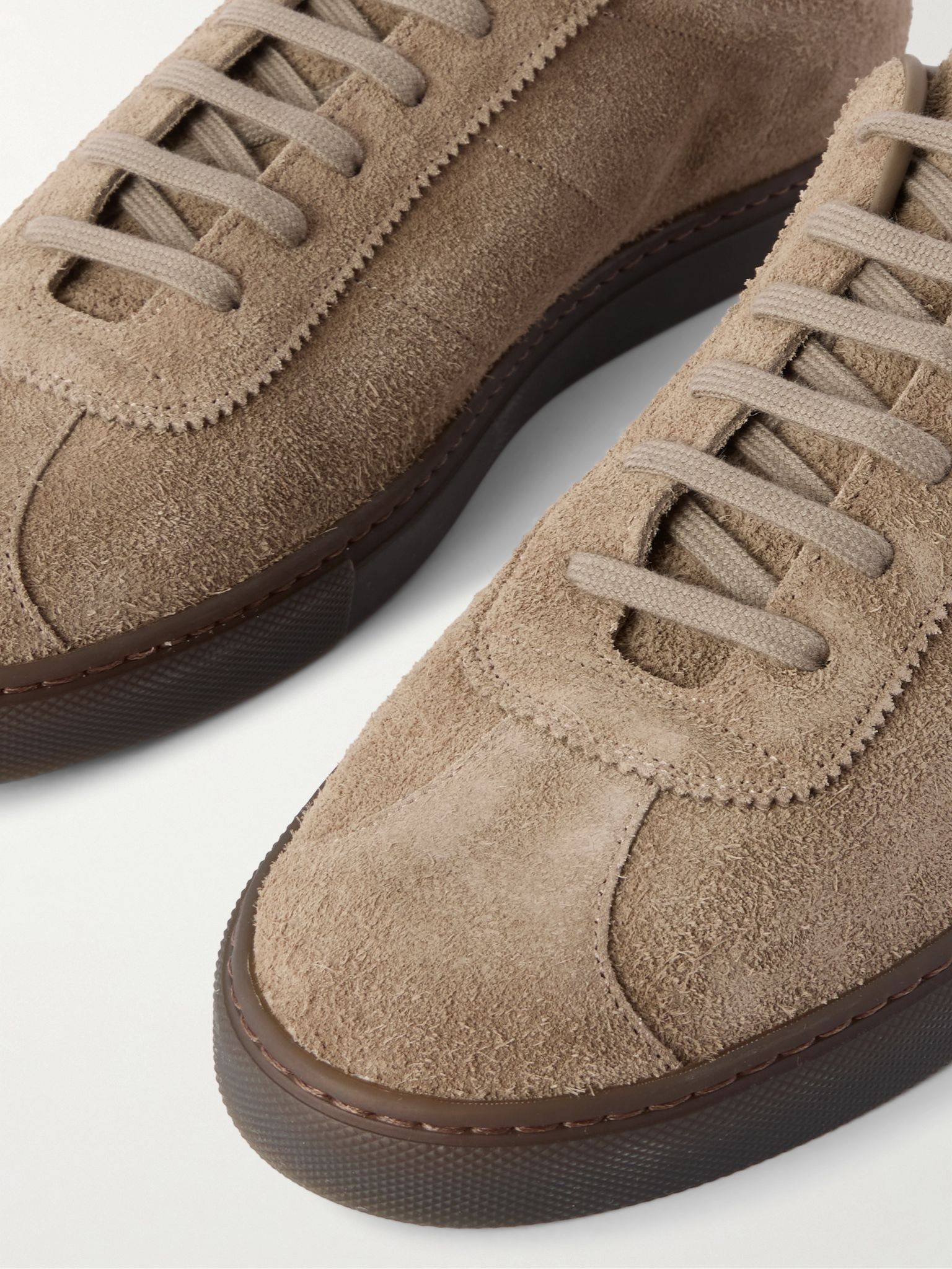 Field Trainer Brushed-Suede Sneakers Brown - 5