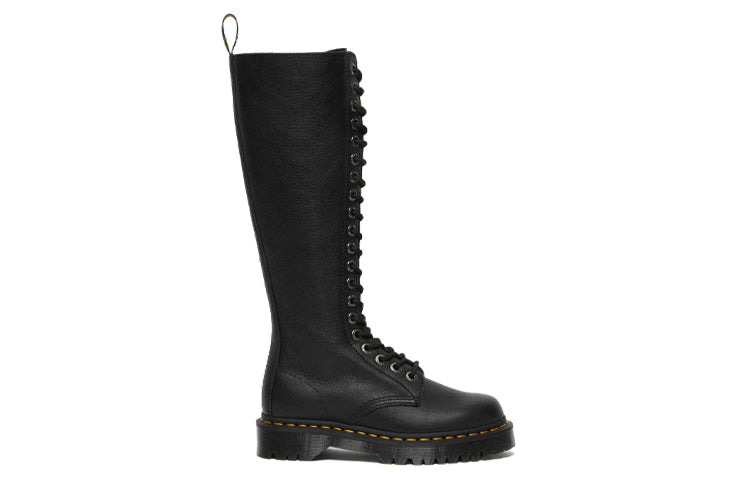 (WMNS) Dr. Martens 1B60 Bex Pisa Leather Knee High Boots 'Black Pisa' 27016001 - 2