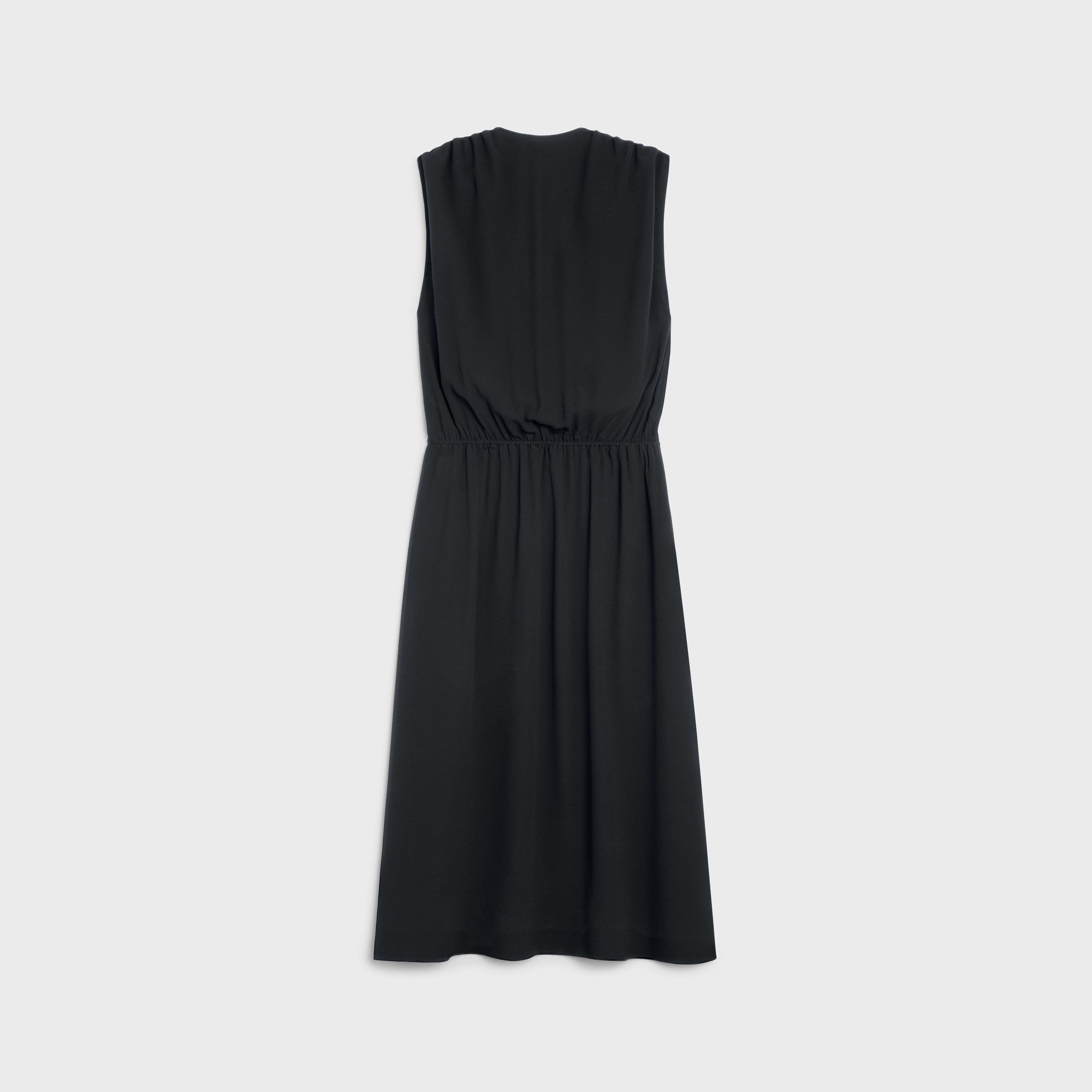 V-NECK DRESS IN SILK GEORGETTE - 2