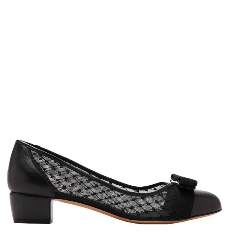 Ferragamo Vara Bow Mesh Pumps - 1
