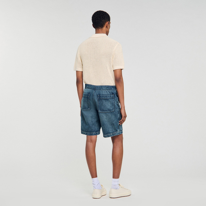ELASTICATED DENIM SHORTS 6