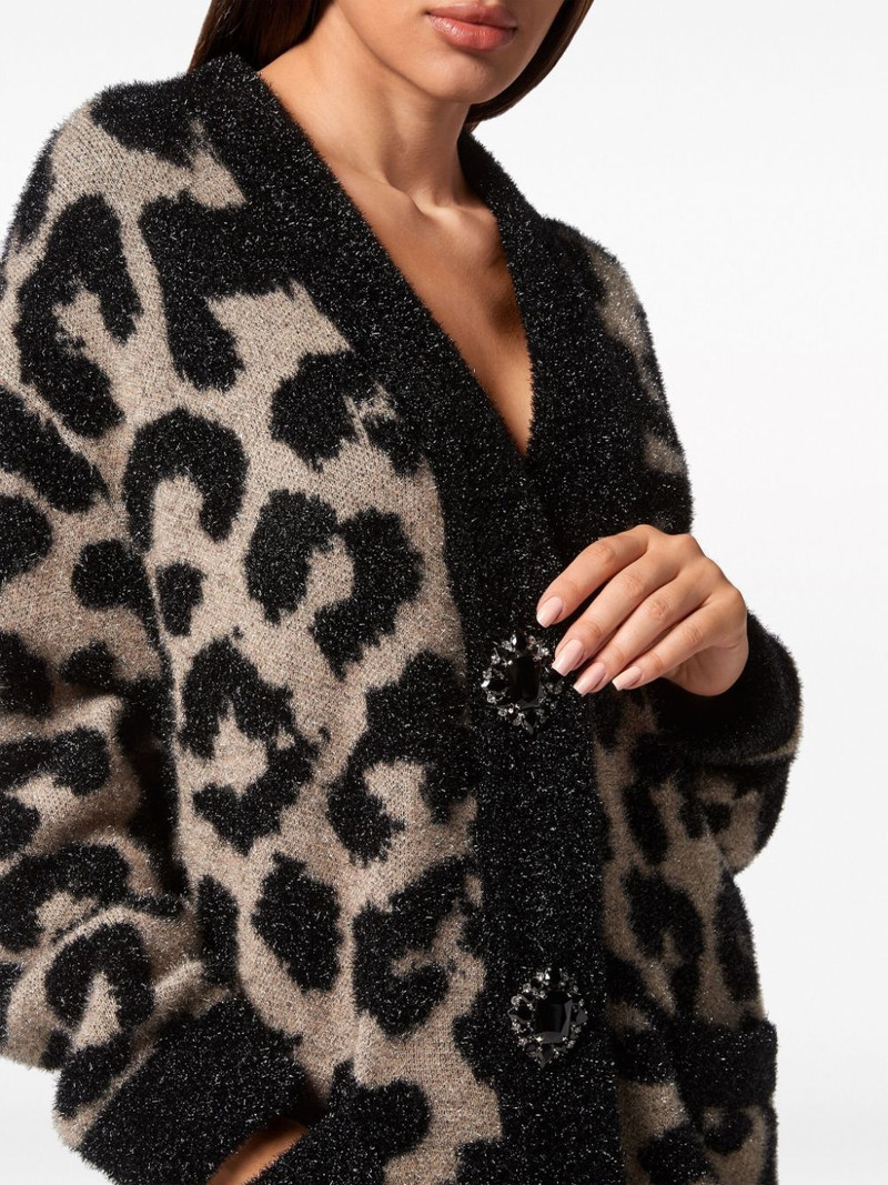 leopard-print lurex cardigan 4