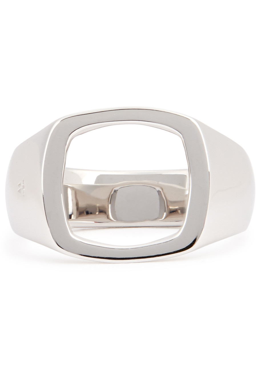 Cushion Open sterling silver ring - 2