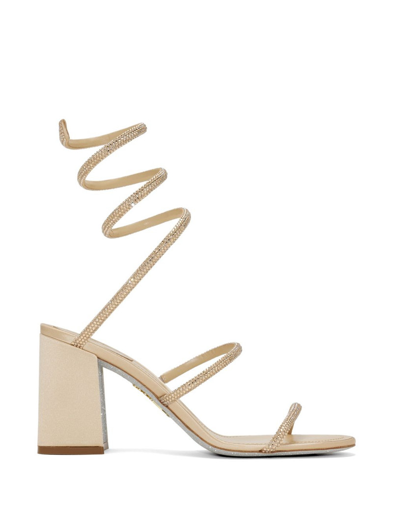 Cleo crystal-embellished spiral-strap sandals 1