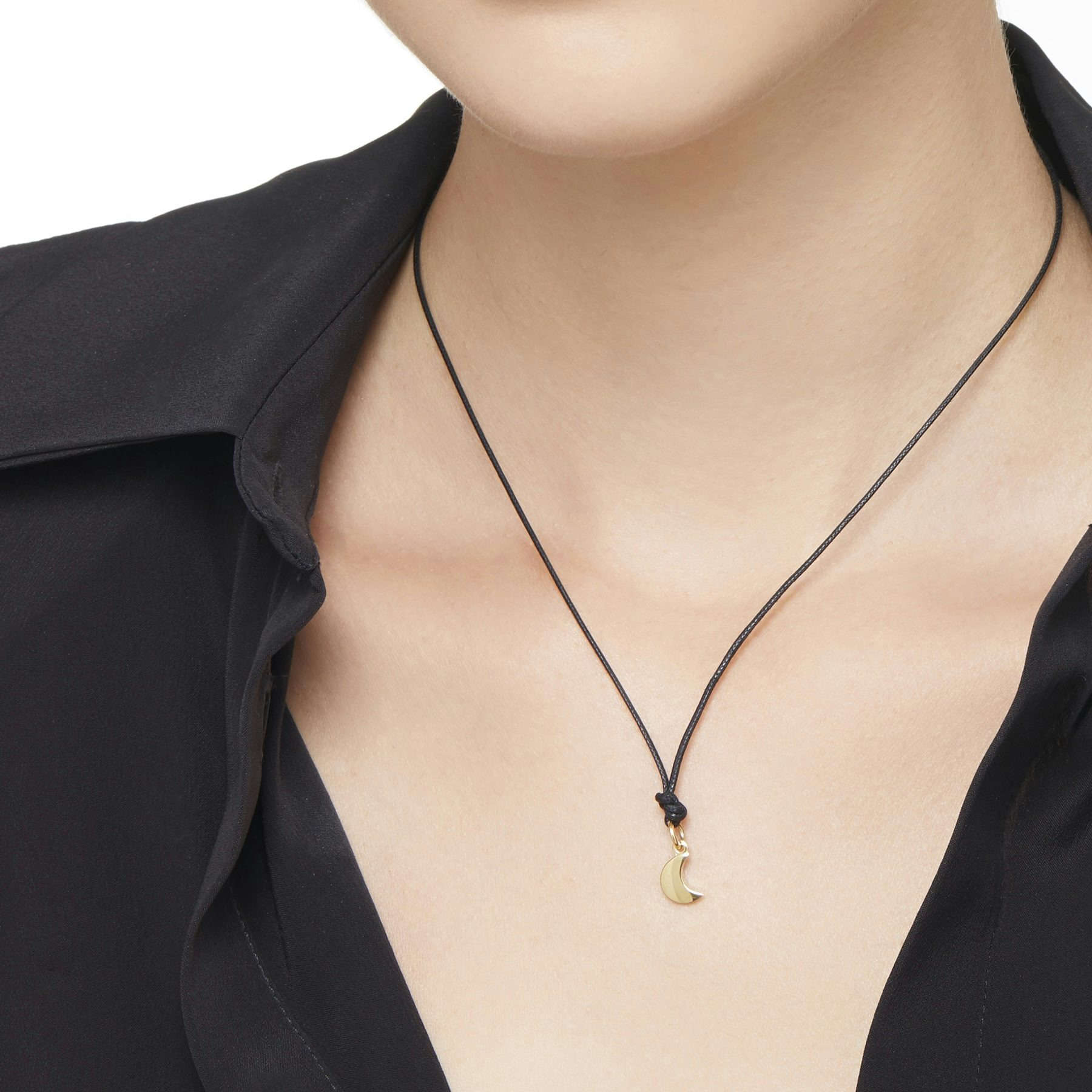 YELLOW GOLD MOON CHARM - 2