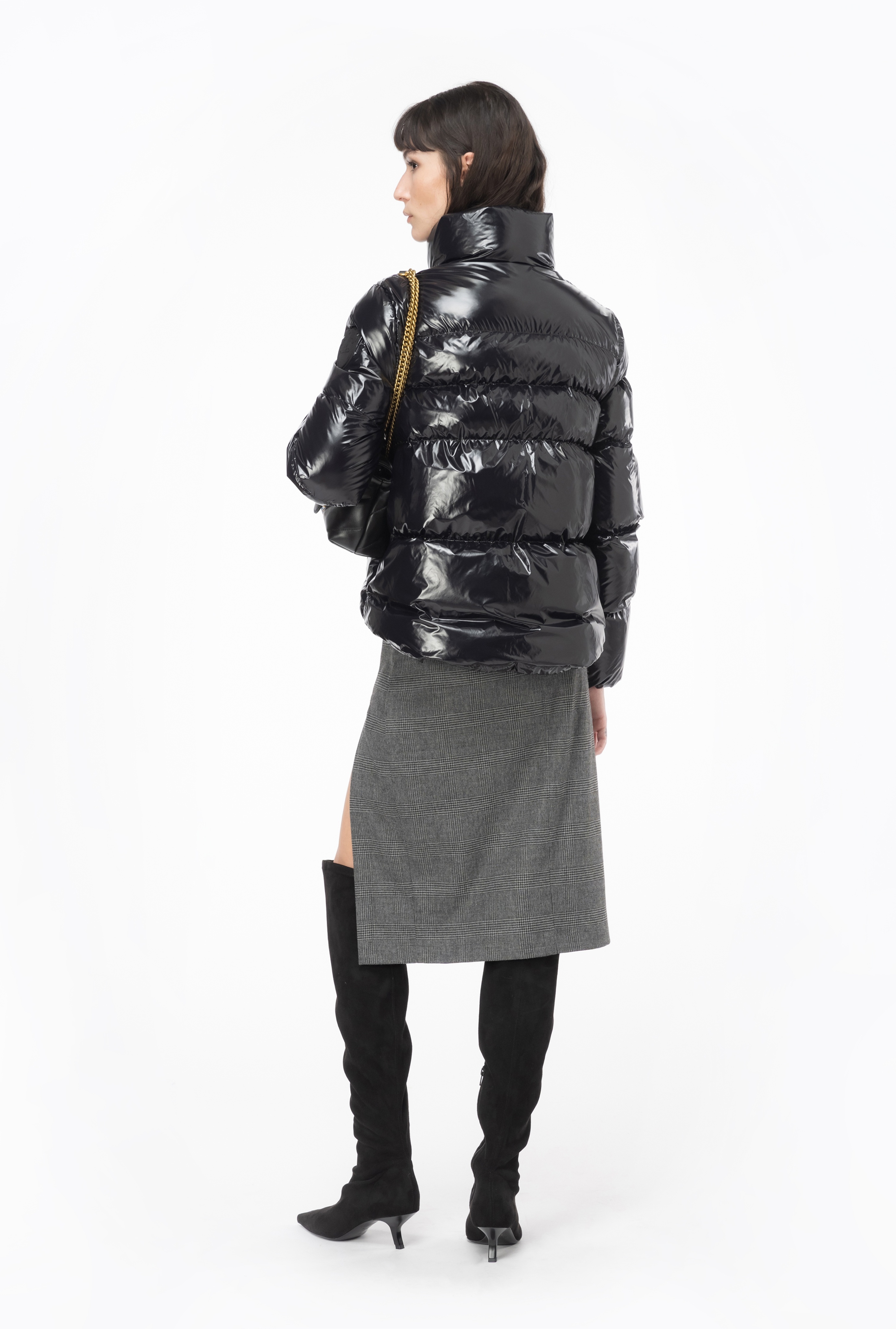 PADDED CRYSTAL NYLON PEA JACKET - 5