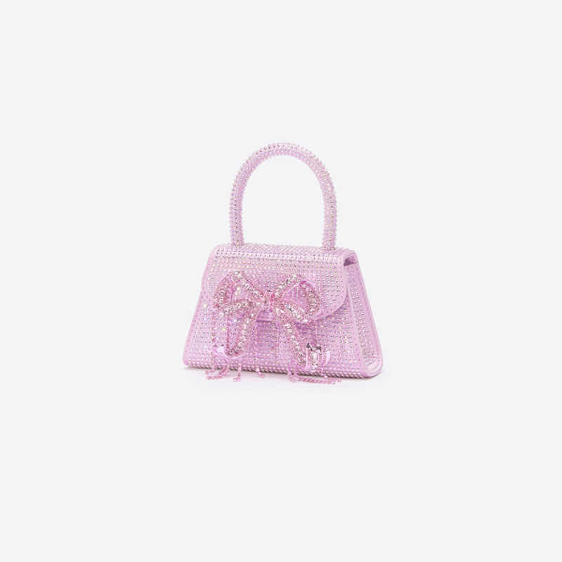 Pink Rhinestone Embellished Micro Bow Bag 2