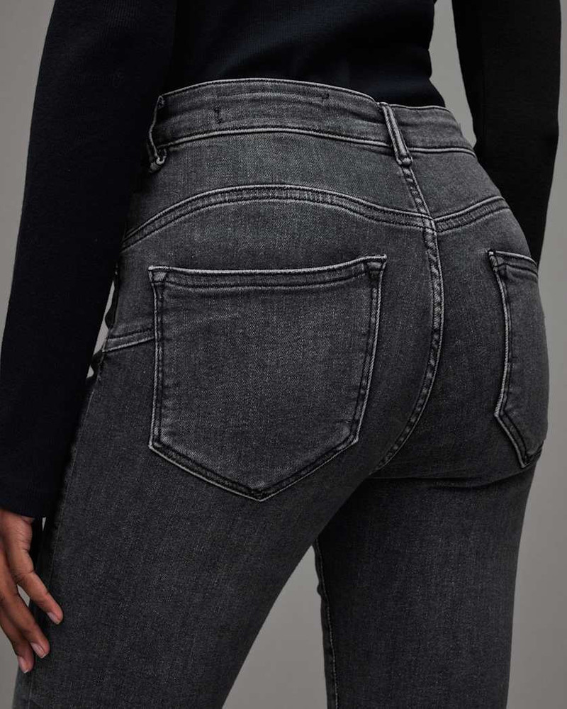 MILLER MID-RISE STRETCH PUSH UP SKINNY JEANS 6