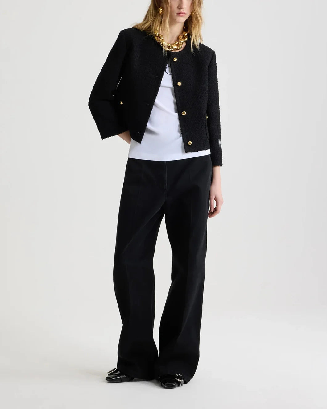 NO COLLAR BOX JACKET - 2