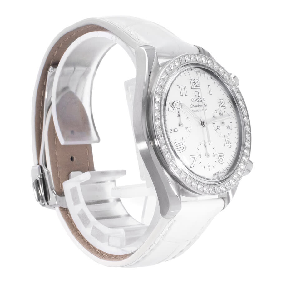 Pre-owned Omega Speedmaster Chronograph Automatic Diamond Ladies Watch 3815.70.36 - 7