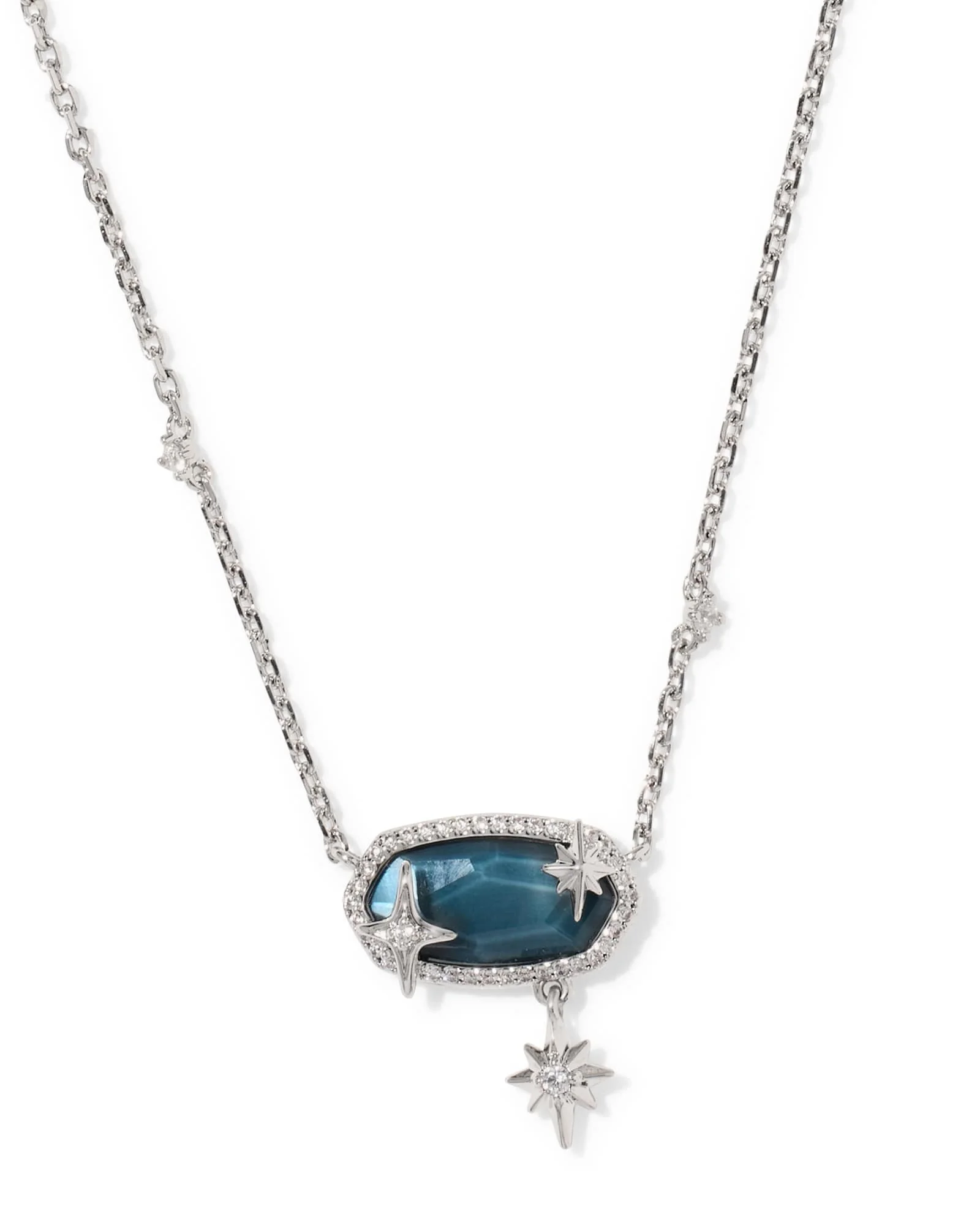 Elisa Star Silver Short Pendant Necklace - 1