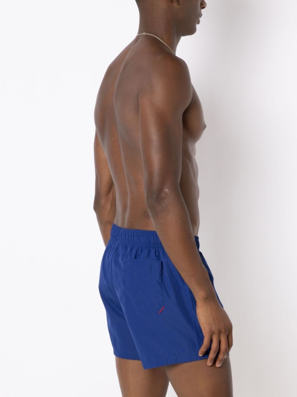 Abas metallic logo-print swim shorts - 4