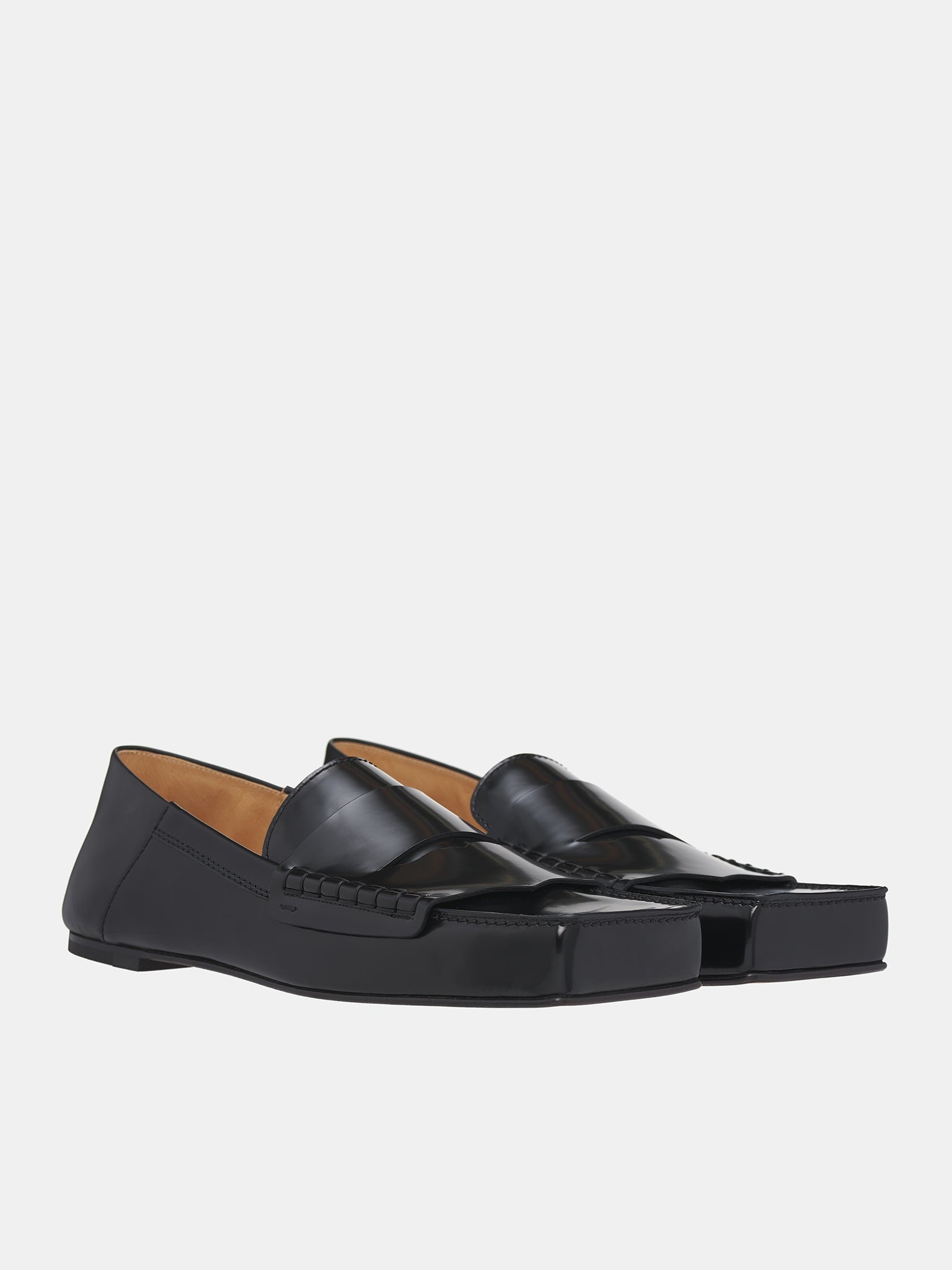 ローファー・オックスフォード Loafers woman Jacquemus Les Mocassins Carré leather loafers in white - Jacquemus