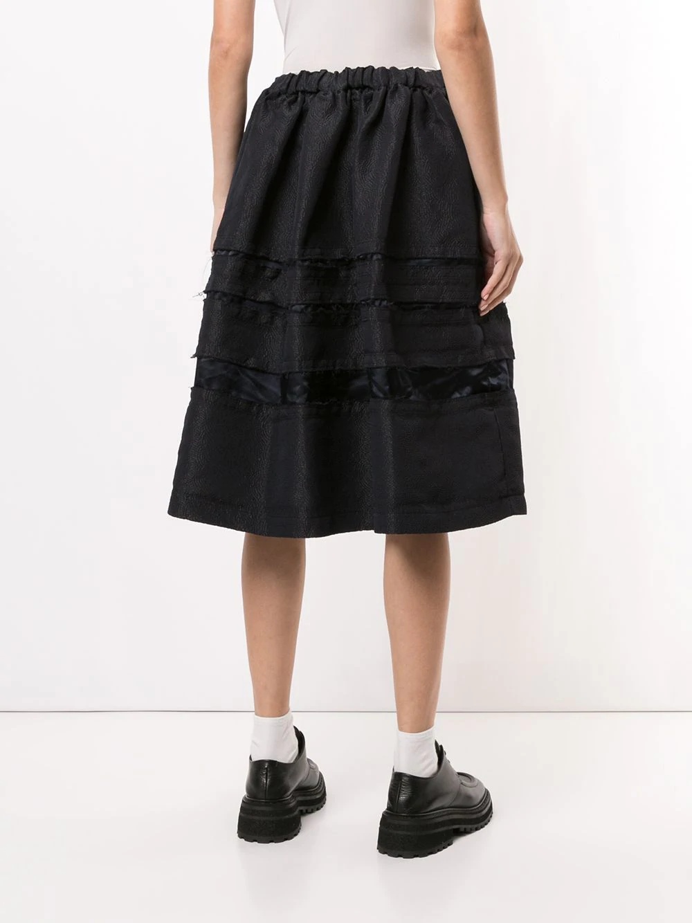 textured A-line skirt - 4