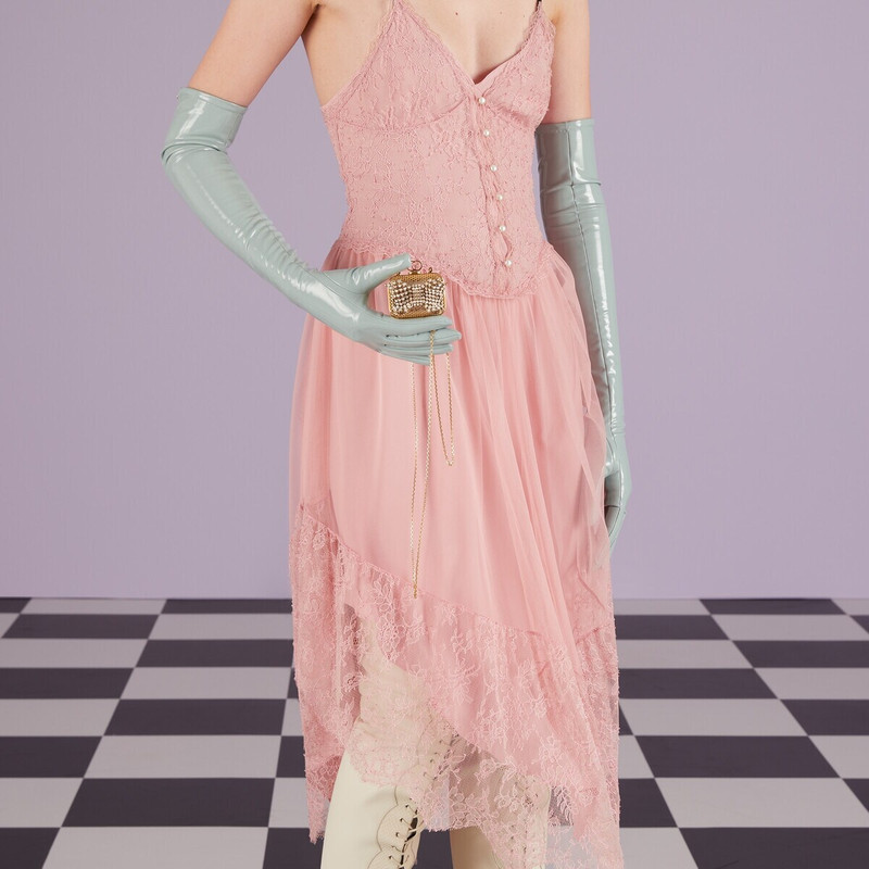 Metal mini handbag with crystal bow 3