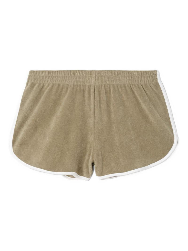 elastic-waistband terry shorts 1
