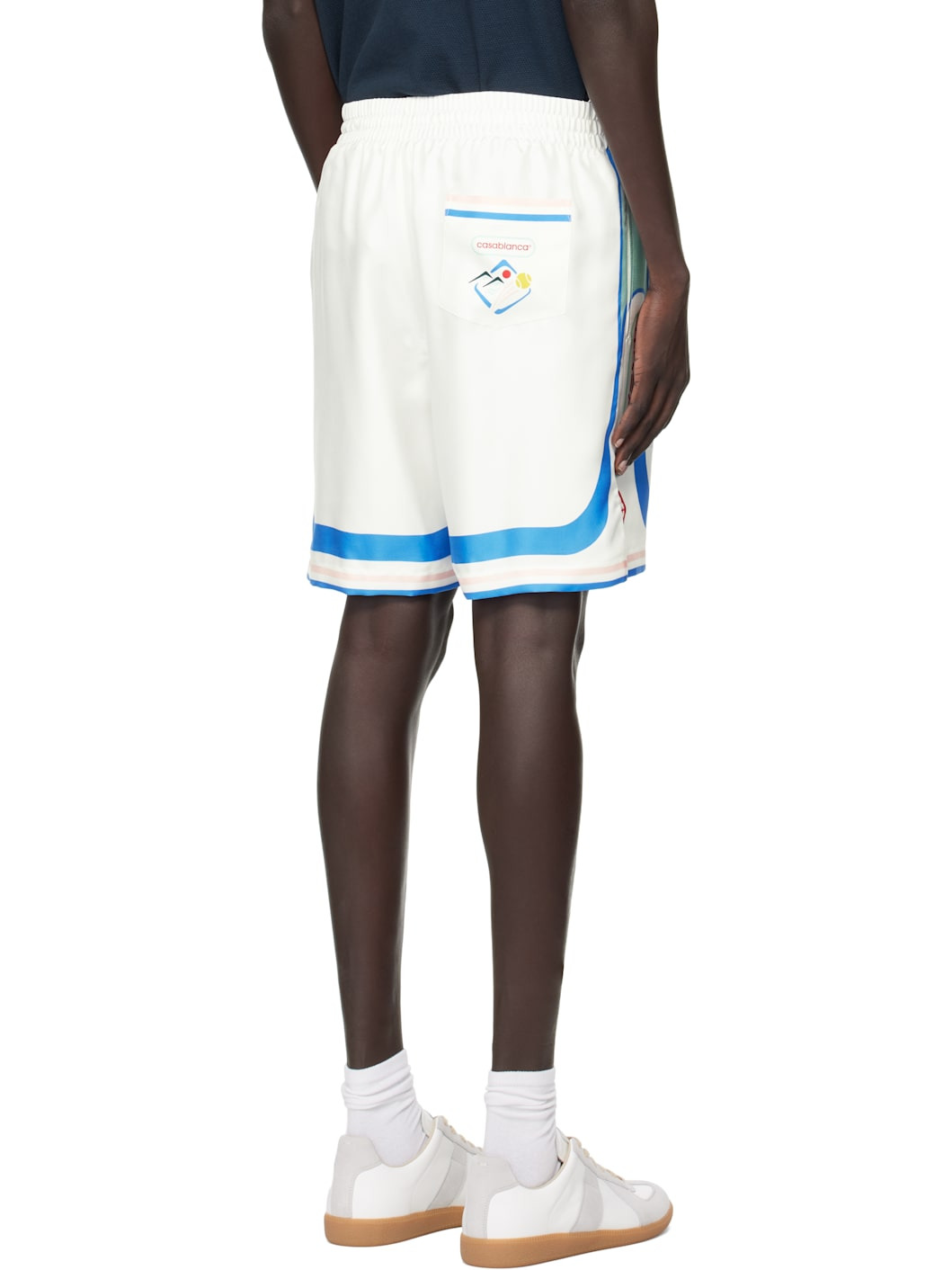 White Fuji Dream Silk Shorts - 3