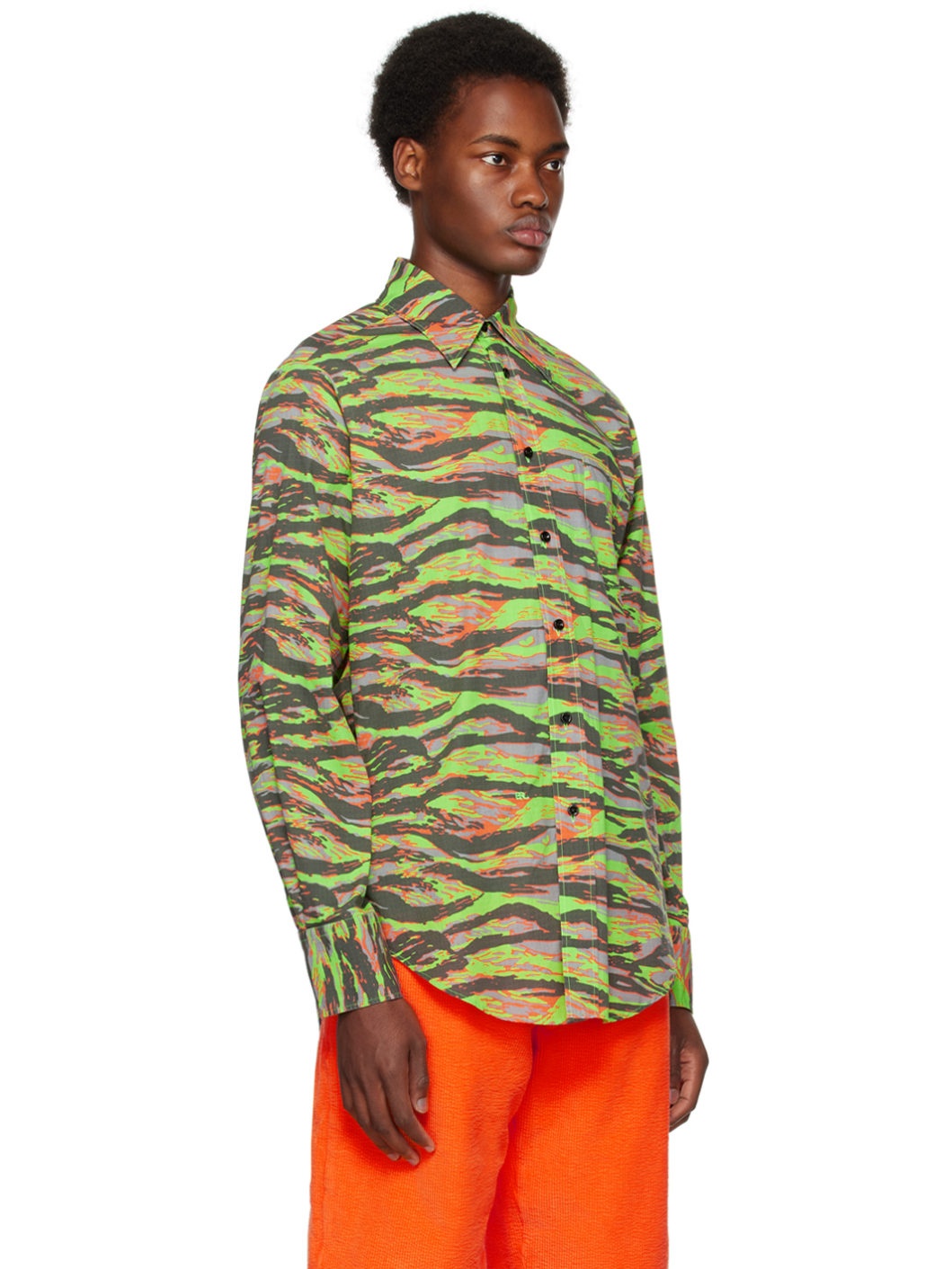 Green Printed Shirt - 2