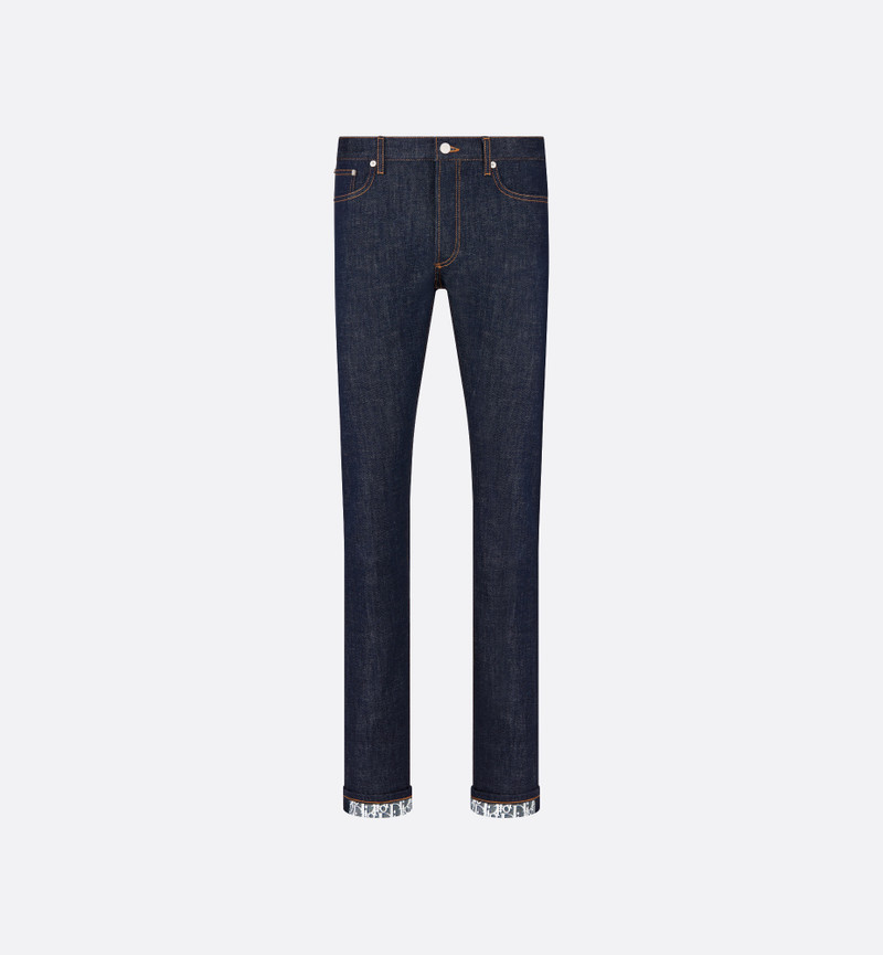 Long Slim-Fit Dior Oblique Jeans 8
