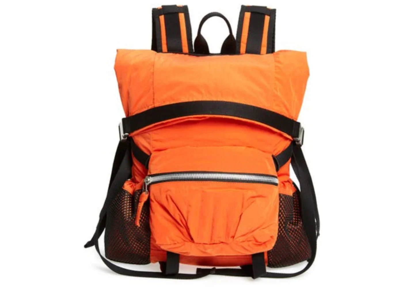 Bottega Veneta Paper Touch Nylon Mini Backpack Orange/Black - 1