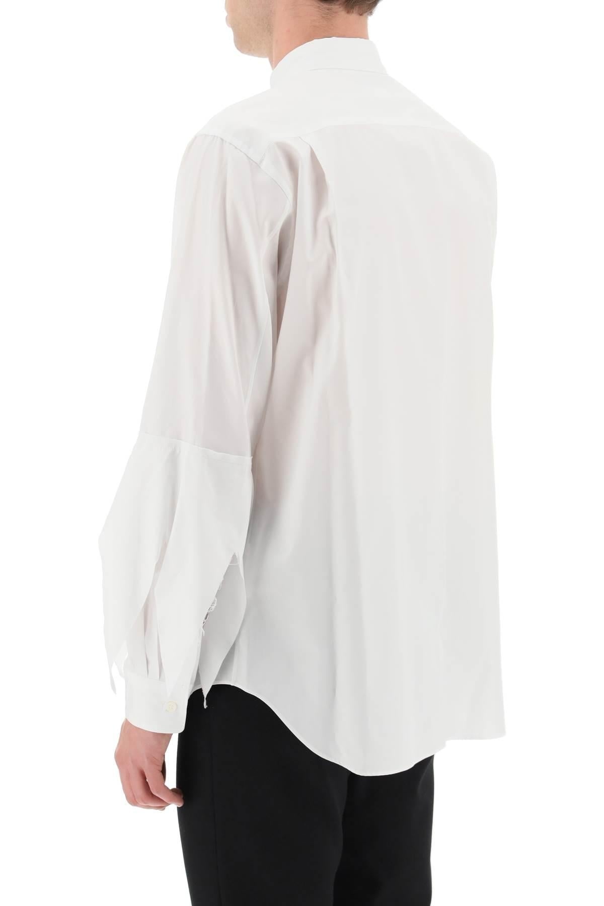 SPIKED FRAYED-SLEEVED SHIRT - 4