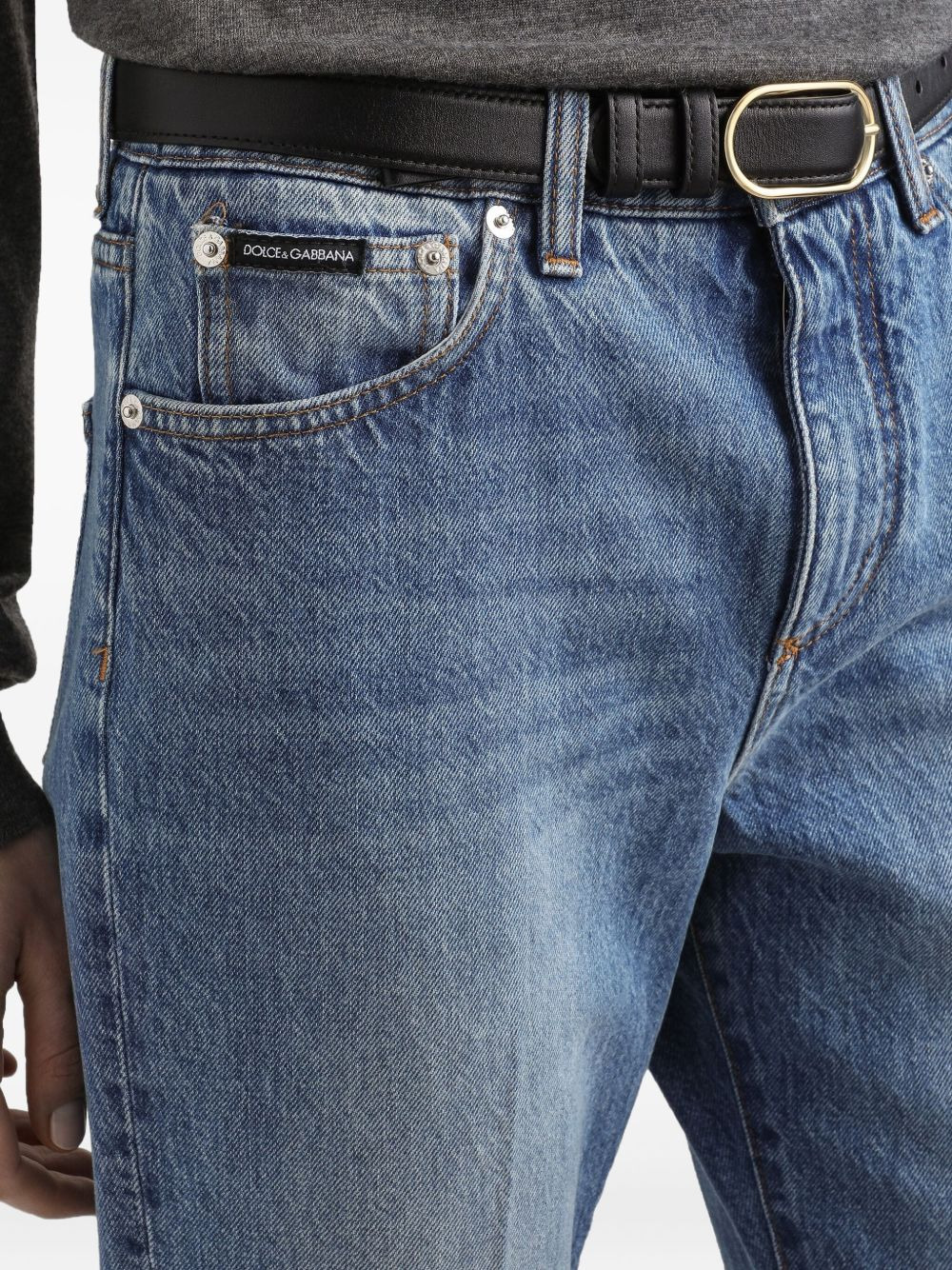 logo-plaque jeans - 5