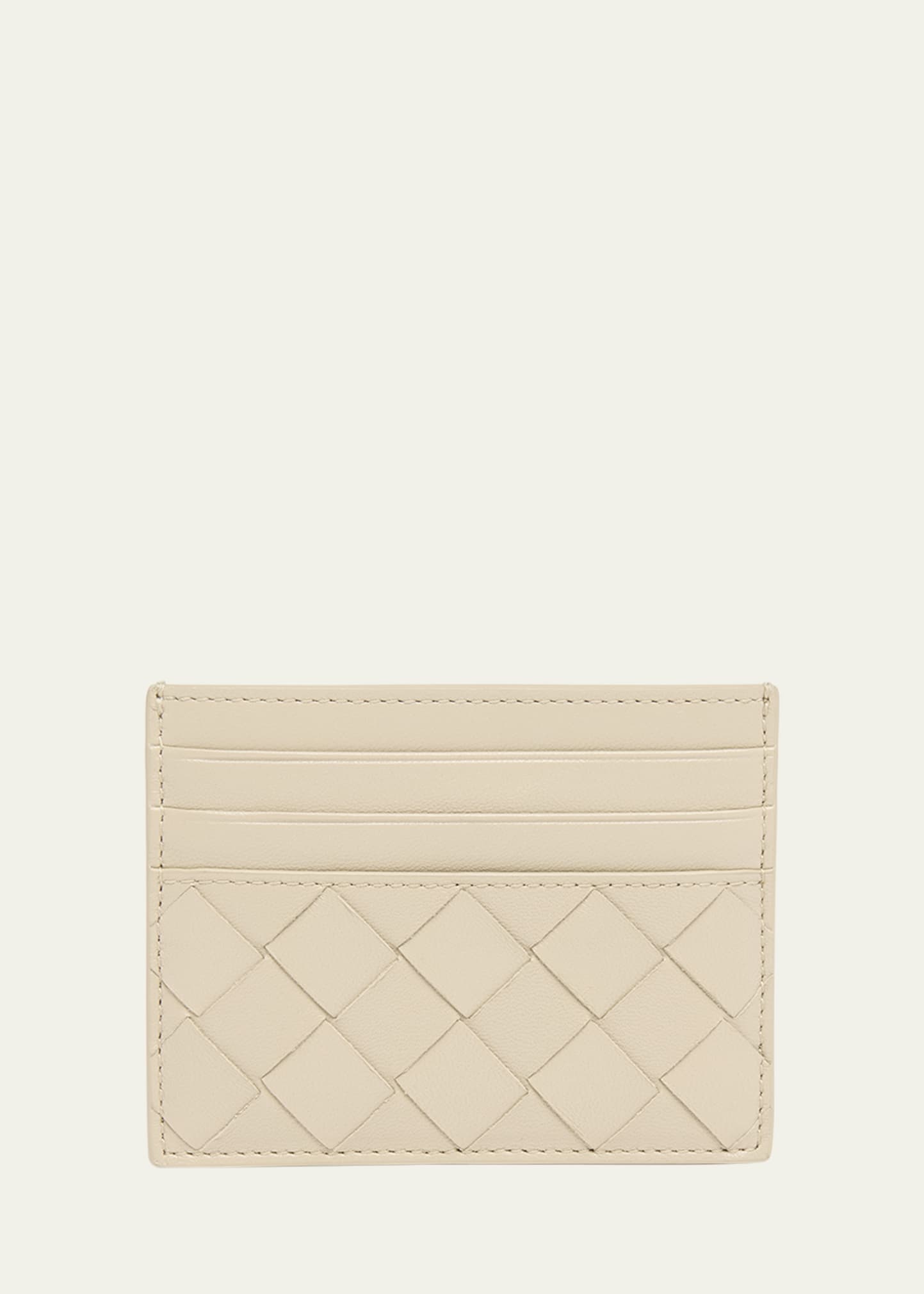 Intrecciato Leather Card Holder - 1